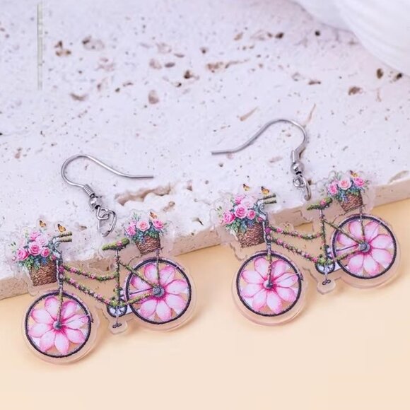 Jewelry - FLOWER BIKE DANGLES